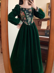 Easter Vintage dress, Vintage French dress, vintage dress, floral dress, cottagecore dress, French dress, floral dress, 1940s, Jacquard