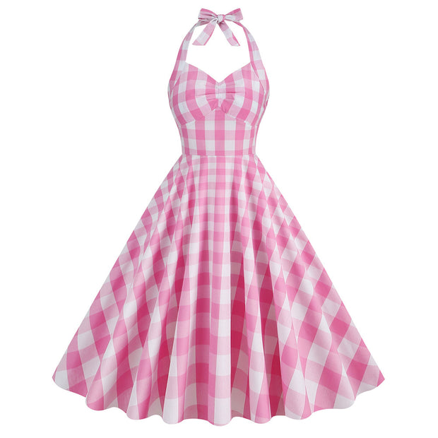 Barbie dress, Vintage 1950's floral dress 1950's pin up, 1950's summer dress fifties new look, retro, polka dot, rockabilly