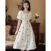 Letha vintage dress, Vintage French dress, vintage dress, floral dress, cottagecore dress, French dress, floral dress, 1940s