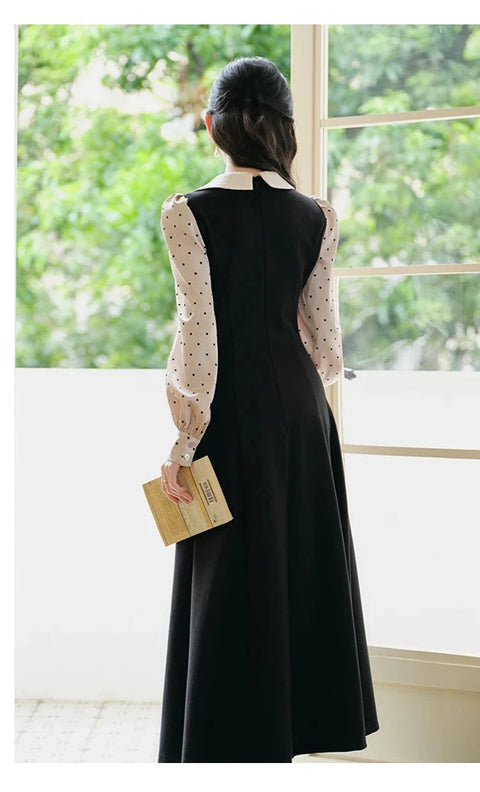Odalys Elegant Vintage Hepburn-Style Black Dress,vintage dress, Vintage French dress, vintage dress, fairy, cottagecore dress, French dress, 1940s Odalys Elegant Vintage Hepburn-Style Black Dress,vintage dress, Vintage French dress, vintage dress, fairy, cottagecore dress, French dress, 1940s