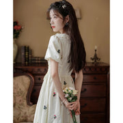 Letha vintage dress, Vintage French dress, vintage dress, floral dress, cottagecore dress, French dress, floral dress, 1940s