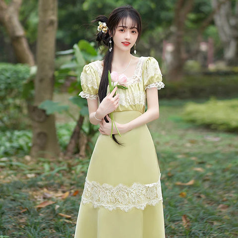 cottage core fairy dress Enchanted Butterfly Floral Midi Dress