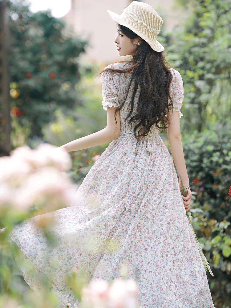 Leontine vintage dress, vintage French dress, vintage dress, fairy, cottagecore dress, French dress, 1940s