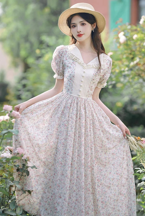 Leontine vintage dress, Vintage French dress, vintage dress, fairy, cottagecore dress, French dress, 1940s Leontine vintage dress, Vintage French dress, vintage dress, fairy, cottagecore dress, French dress, 1940s