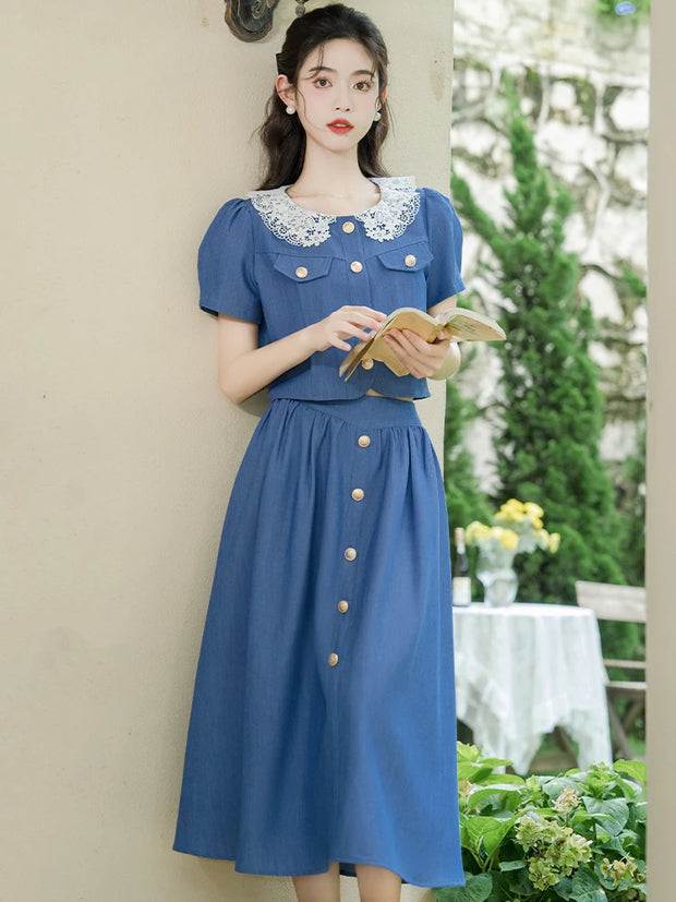 Cybele vintage set, Vintage French dress, vintage dress, fairy, cottagecore dress, French dress, 1940s