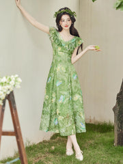 Melusine vintage dress, Vintage French dress, vintage dress, fairy, cottagecore dress, French dress, 1940s