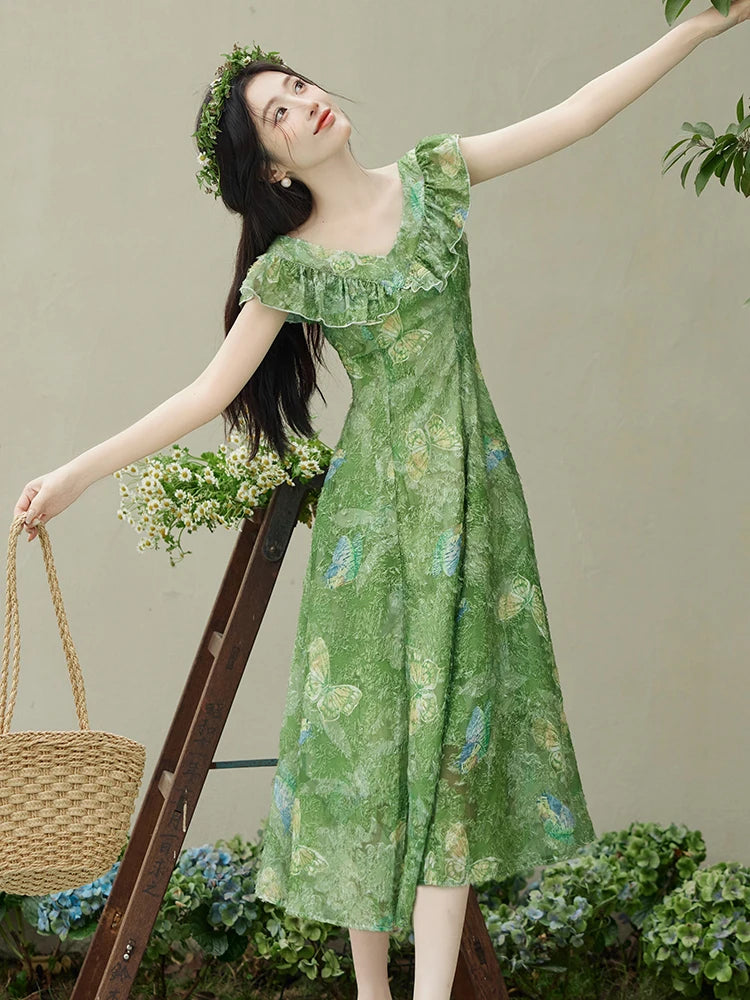 Melusine vintage dress, Vintage French dress, vintage dress, fairy,  cottagecore dress, French dress, 1940s