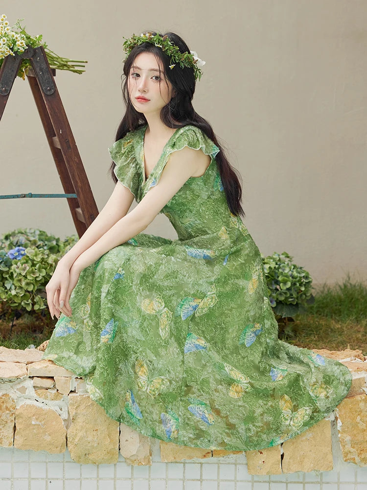 Melusine vintage dress, Vintage French dress, vintage dress, fairy, cottagecore dress, French dress, 1940s Melusine vintage dress, Vintage French dress, vintage dress, fairy, cottagecore dress, French dress, 1940s