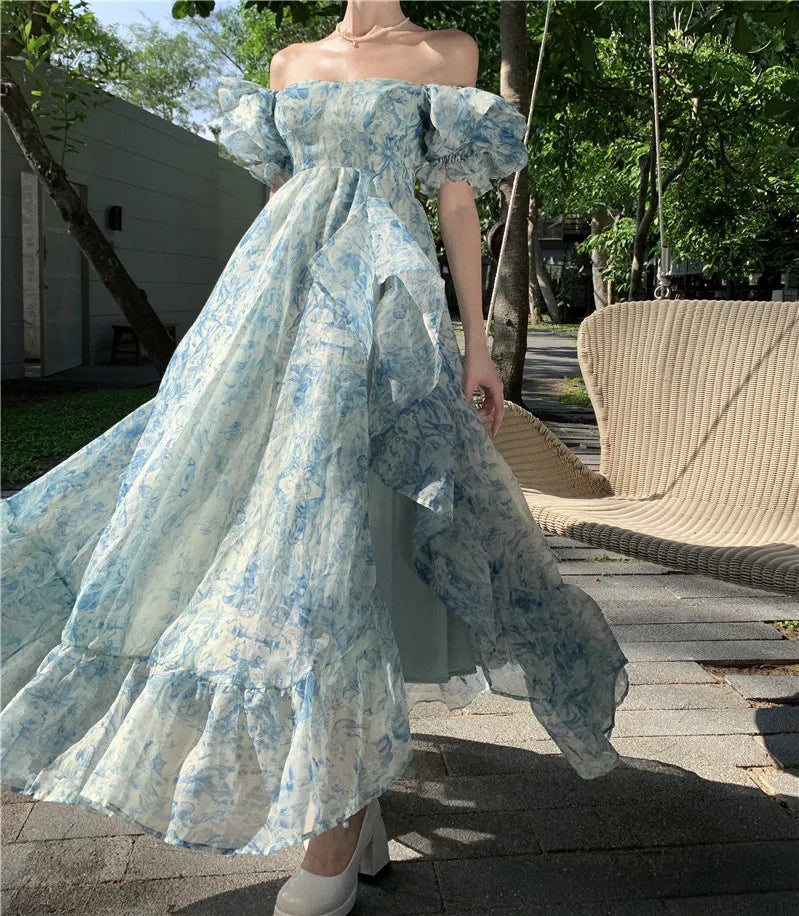 blue fairycore dress Cornelia vintage dress, Vintage French dress, vintage dress, fairy, cottagecore dress, French dress, 1940s Aerie Couture 305 Tight Category:OCCASION DRESSES Size:12-24 months The structured corset bodice