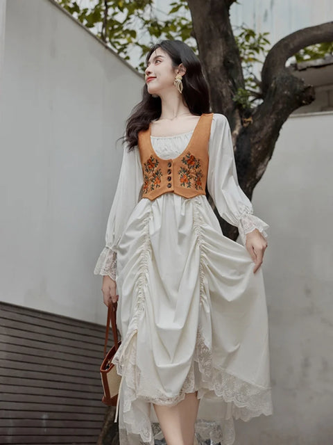 Sidonia Vintage Set, Vintage French dress, vintage dress, fairy, cottagecore dress, French dress, 1940s Sidonia Vintage Set, Vintage French dress, vintage dress, fairy, cottagecore dress, French dress, 1940s