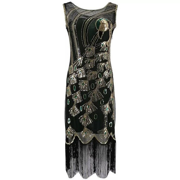Vestido Flapper Gatsby Ada, Prom Fransenkleid 1920er Jahre Vintage inspiriert Great Gatsby Art Deco Charleston Downton Abbey Brautjungfernhochzeit