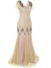 Agnes Flapper Gatsby Dress, Prom Dress 1920s Great Gatsby Art Deco Downton Abbey Bridesmaid Wedding reception
