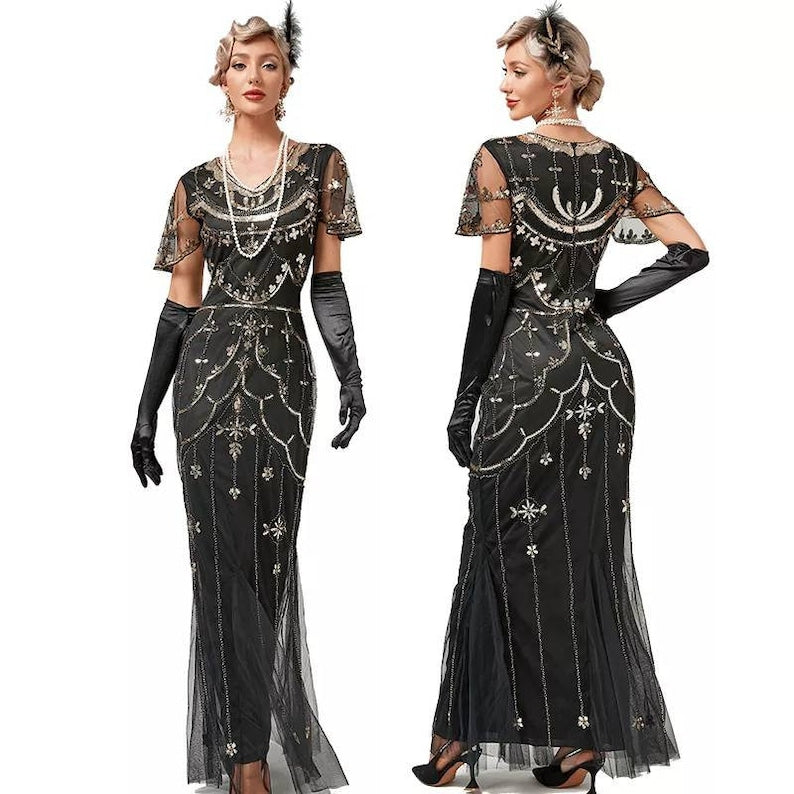 Fay Flapper Gatsby Dress, Prom Dress 1920s Great Gatsby Art Deco Downton Abbey Bridesmaid Wedding reception Fay Flapper Gatsby Dress, Prom Dress 1920s Great Gatsby Art Deco Downton Abbey Bridesmaid Wedding reception