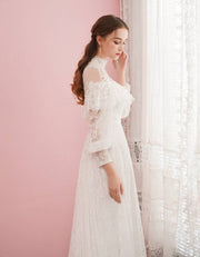 Vestido de novia Virginia, Victoriano, Viktorianisches Kleid, Vittoriani, Robe Victorian, Viktorianisches, Vintage-Kleid, Französisch, Hochzeitskleid
