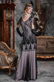 Flapper Gatsby Agnes Dress, robe de bal des années 1920 Great Gatsby Art déco Downton Abbey demoiselle d'honneur réception de mariage