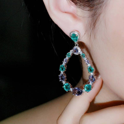 Teardrop earrings, earrings, vintage earrings, art deco earrings, glamour, 1920s, sparkling earrings, gatsby, flapper