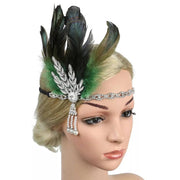 Bandeau Gatsby Flapper 20's rhinestone pearls art déco headband 1920's Headpiece fascinator, Bridal Headband, Crystal Ribbon Headband