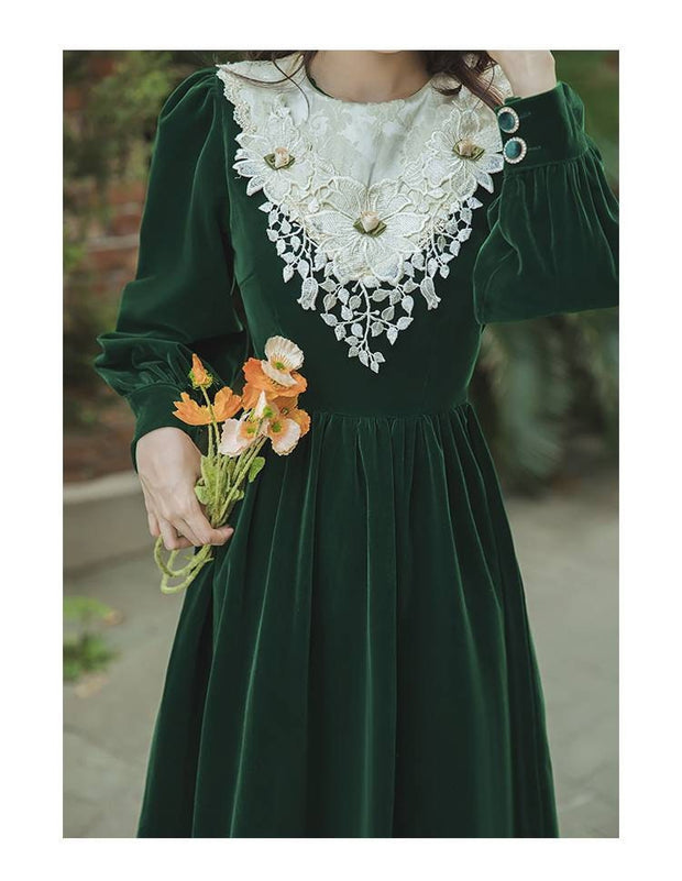 Robe vintage Addie, robe vintage française, robe vintage, robe à fleurs, robe cottagecore, robe française, robe à fleurs, années 1940