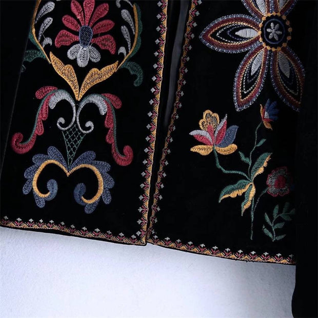 Jacket, vintage jacket, Indian folk cottagecore, french, retro, Tyrol, Tyrolean, vest, ethnic, bohemian style, boho, traditional, flowers
