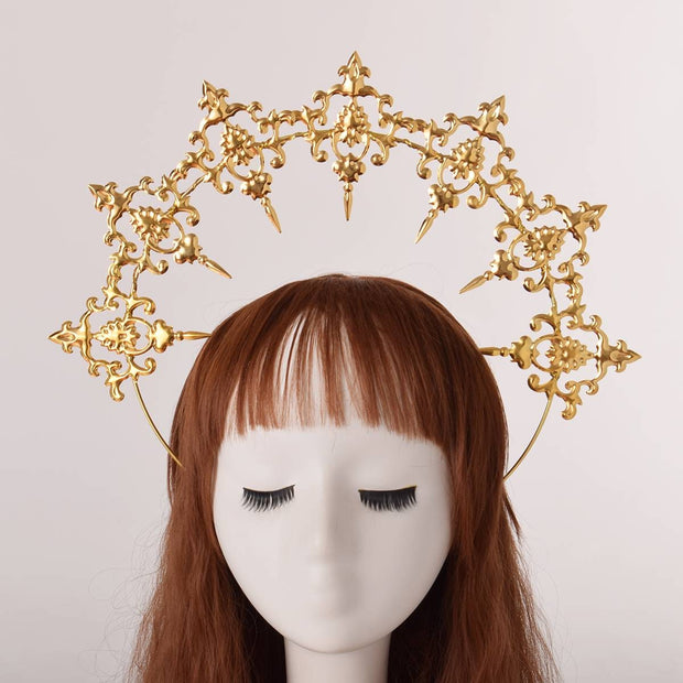 Crown headband, Virgin Mary, baroque, crown, vintage, headpiece, crown, queen, costume, lolita, gothic, holy crown