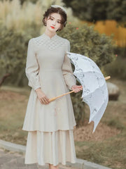 Olive vintage set, Vintage French dress, vintage dress, floral dress, cottagecore dress, French dress, floral dress, 1950s, 40s
