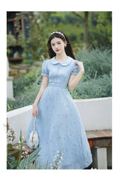Edwina vintage dress, Vintage French dress, vintage dress, floral dress, cottagecore dress, French dress, floral dress, 1940s