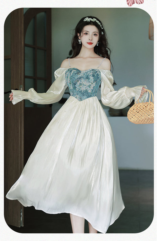 Libby Vintage dress, Vintage French dress, tapestry, vintage, floral dress, cottagecore, French dress, floral dress, victorian